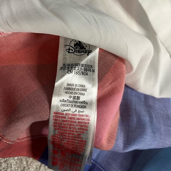 Disney World Parks 2022 Epcot 40th Anniversary Collard Button Woven Size XS - Picture 7 of 7